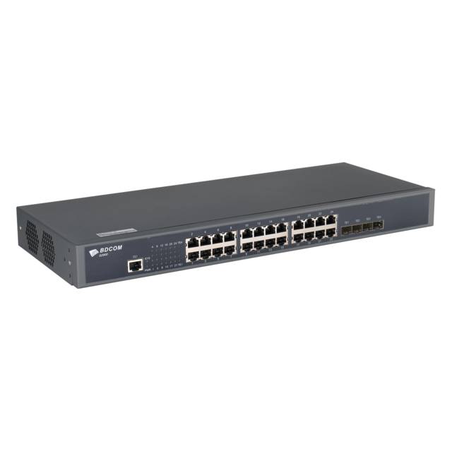 BDCOM S2900-24T4X-2AC 24-Port Gigabit and RJ45 4-Port 10G/GE SFP+ switch | S2900-24T4X-2AC