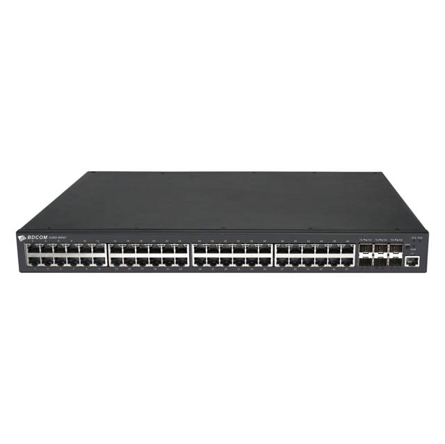 BDCOM S2900-48P6X 48 Port Gigabit PoE and 6 Port 10G/GE SFP+ Managed PoE Switch | S2900-48P6X