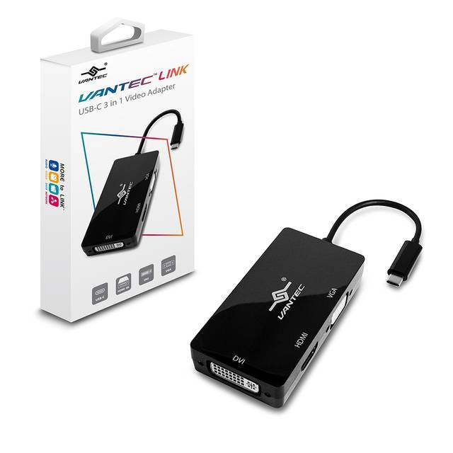 Vantec CB-CU301HDV Link USB C 3 In 1 Video Adapter | CB-CU301HDV