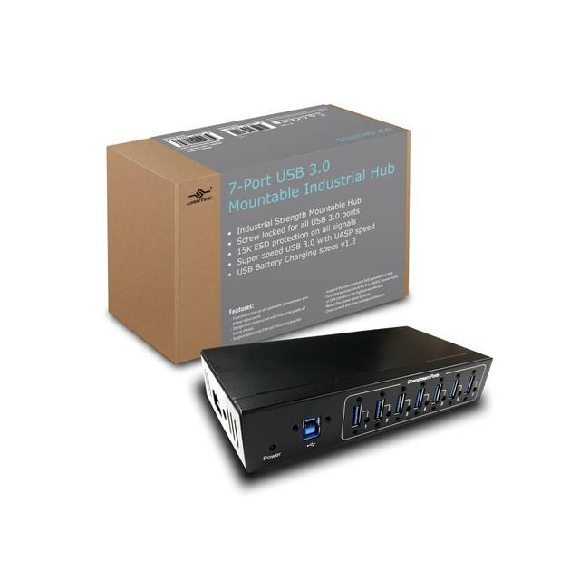 VANTEC UGT-DH107U3 7-Port USB 3.0 Mountable Industrial Hub | UGT-DH107U3