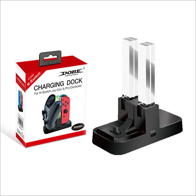 DOBE TNS-879 5 in 1 Charging Dock Compatible with Nintendo Switch for Joy Con & OLED Model Controller with Lamppost LED Indication, Charger Stand Station with Charging Cable | TNS-879