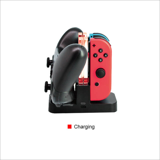 DOBE TNS-879 5 in 1 Charging Dock Compatible with Nintendo Switch for Joy Con & OLED Model Controller with Lamppost LED Indication, Charger Stand Station with Charging Cable | TNS-879