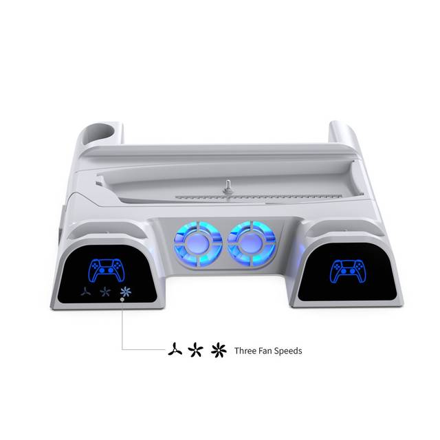 DOBE P5-3532B PS5/PS5 Slim Stand and Multifunctional Cooling Station with RGB LED Controller Charging Station for Playstation 5 Console, PS5/PS5 Slim Accessories with Cooling Fan | TP5-3532B