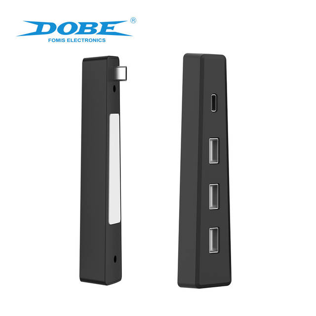 DOBE TP5-3556 USB Hub for PS5 Slim USB Port Extender USB High-Speed Expansion Hub Charger Extender Compatible with Playstation 5 Slim Adapter with 3 USB 2.0 + 1 Type C Port | TP5-3556