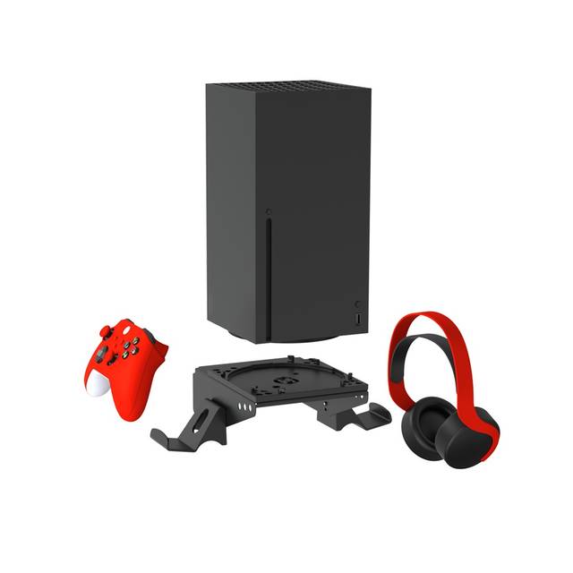 DOBE TYX-3602 Xbox Series X Wall Mount Kit, Rotated Wall Bracket for Xbox Series X with Controller and Headset Holder | TYX-3602