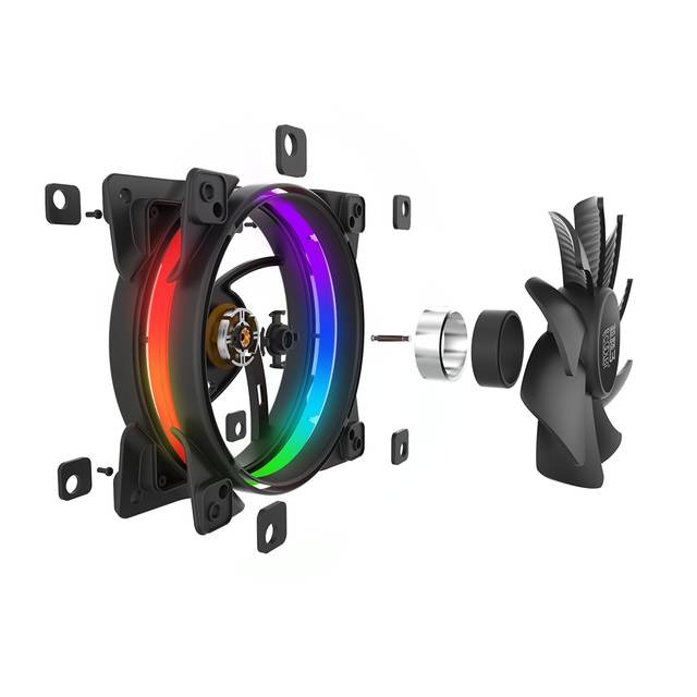 PCCOOLER CORONA 5-IN-1 FRGB KIT Cooling Fans KIT with Controller | CORONA 5-IN-1 FRGB KIT