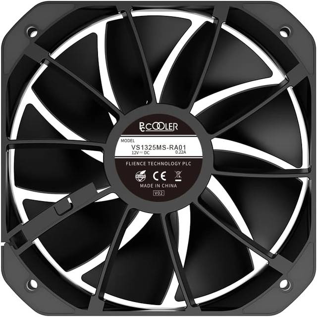 PCCOOLER K6BK High Performance CPU Cooler Aluminum 130 mm Luxury Black | K6 BK