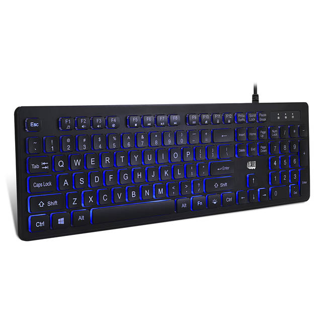 ADESSO AKB-139EB Large Print Illuminated Desktop Keyboard | AKB-139EB