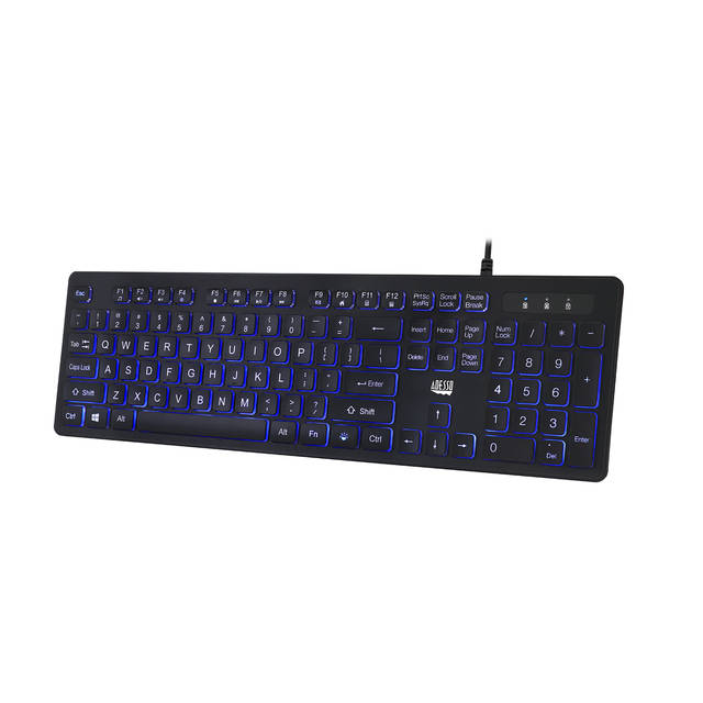 ADESSO AKB-139EB Large Print Illuminated Desktop Keyboard | AKB-139EB