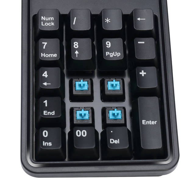 ADESSO AKB-600HB 19-Key Mechanical Keypad with 3-Port USB Hub | AKB-600HB