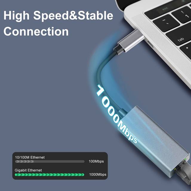 Adesso AUH-5000 USB-C to Ethernet Network Adapter (TAA Compliant) | AUH-5000