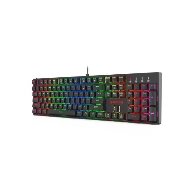 Redragon K582RGB SURARA LED Backlit Mechanical Gaming Keyboard w/ 104 Keys Tactile Blue Switches | K582RGB