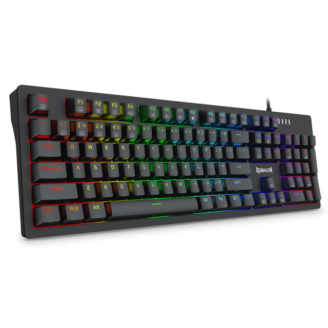 Redragon K679 RGB Gaming Keyboard, 104 Keys wired Mechanical Keyboard d Absorbing Foams, Upgraded Hot-swappable Socket, full Color Keycaps, blue Switch | K679