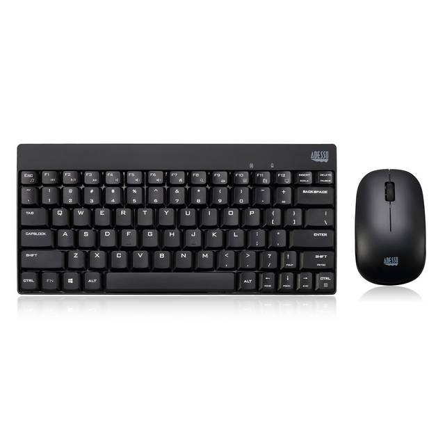 ADESSO WKB-1100CB Wireless Spill Resistant Mini Keyboard and Mouse Combo | WKB-1100CB