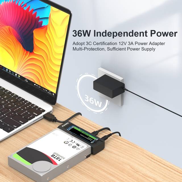 MAIWO K10635N type C 10Gbps to Dual Bay HDD/NVMe M2 SSD Clone Converter for 2.5 inch and 3.5 inch SATA | K10635N