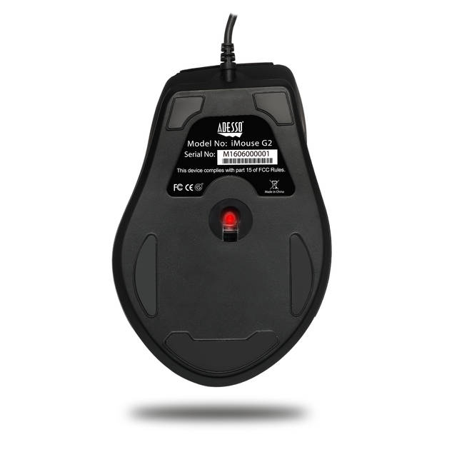 Adesso iMouse G2 Ergonomic Optical Mouse (Black) | IMOUSE G2