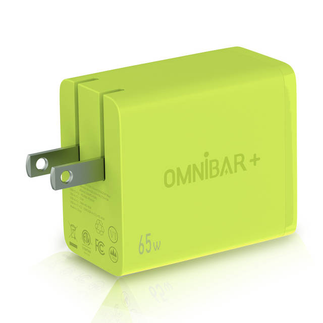 OMNIBAR+ OMNIBARPLUS 65W USB C Charger - 3 Port GaN III Fast Charging Block, Support PPS PD 3.0 USB C Wall Charger | OMN-GAN-3PUS65EB O16-000008