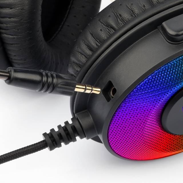 Redragon H350RGB Pandora RGB Wired Gaming Headset, Dynamic RGB Backlight - Stereo Surround-Sound - 50MM Drivers - Detachable Microphone | H350RGB