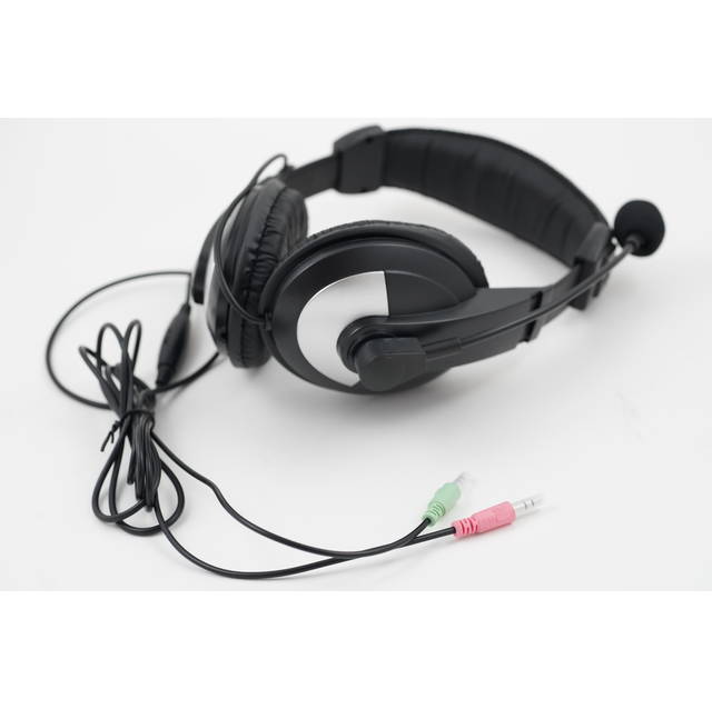 iMicro IM750BM Wired 3.5mm Leather Headset w/ Microphone | IM750BM