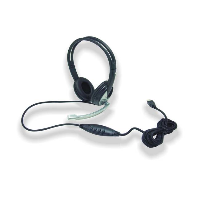 iMicro SP-IMME282 Wired USB Headphone w/ Microphone & Volume Control (Black) | SP-IMME282