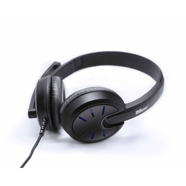 iMicro ME-292 Wired 3.5mm Headset w/Microphone & Volume Control (Black) | SP-IMME292